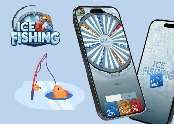 Ice Fishing by Evolution Gaming running on mobile phone screens